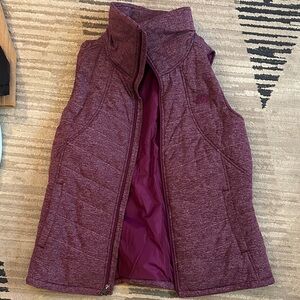 North Face Women's Purple Quilted Zipper Puffer Vest Hiking Camping Size Large